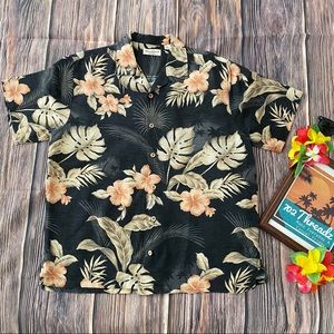 Caribbean Tropical Silk Button Down Shirt